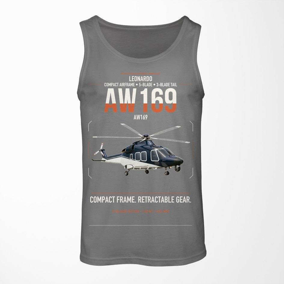 Leonardo AW169 design on gray tank top