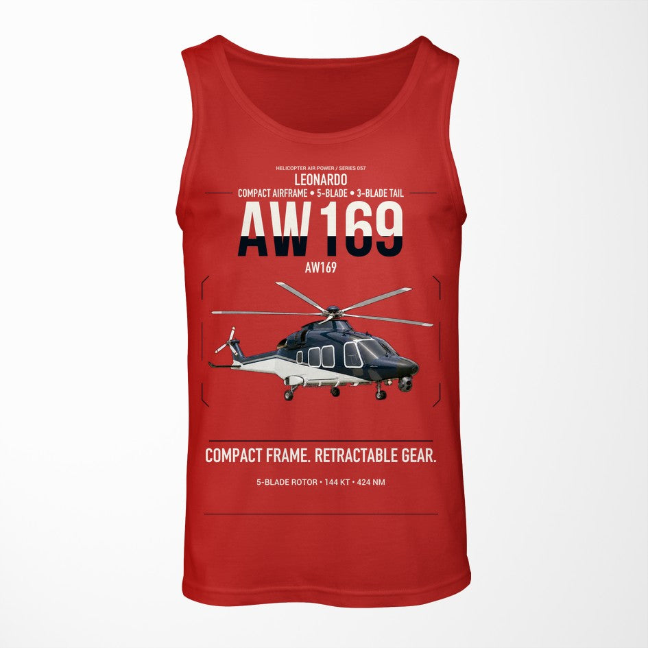Leonardo AW169 design on red tank top
