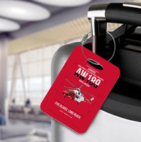 Thumbnail for Leonardo AW189 design on red acrylic luggage tags, double-side print