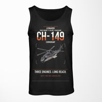 Thumbnail for Leonardo CH-149 Cormorant design on black tank top