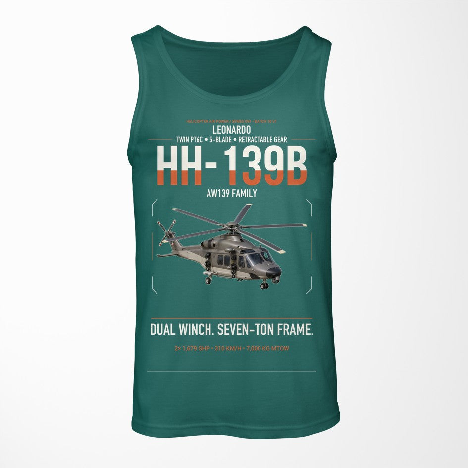 Leonardo HH-139B design on green tank top