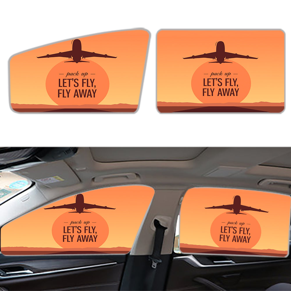 Let's Fly Away Designed Car Sun Shade (Side window)