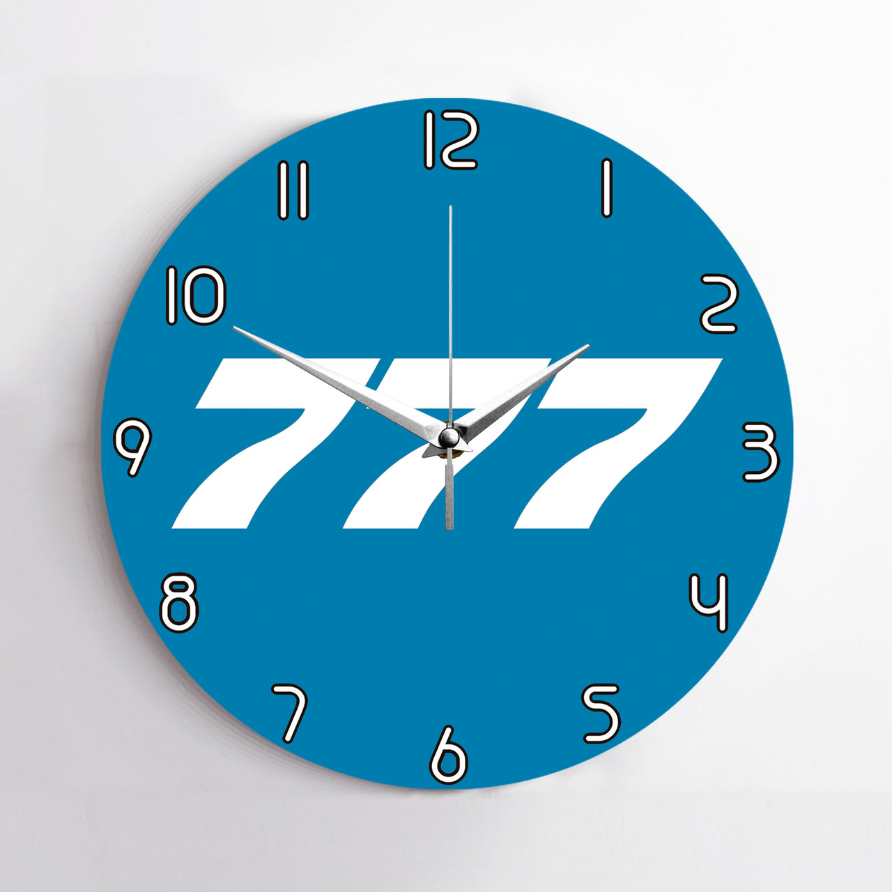 777 Flat Text Designed Wall Clocks