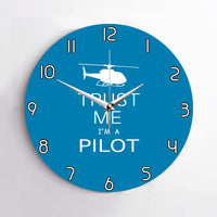 Thumbnail for Trust Me I'm a Pilot (Helicopter) Designed Wall Clocks