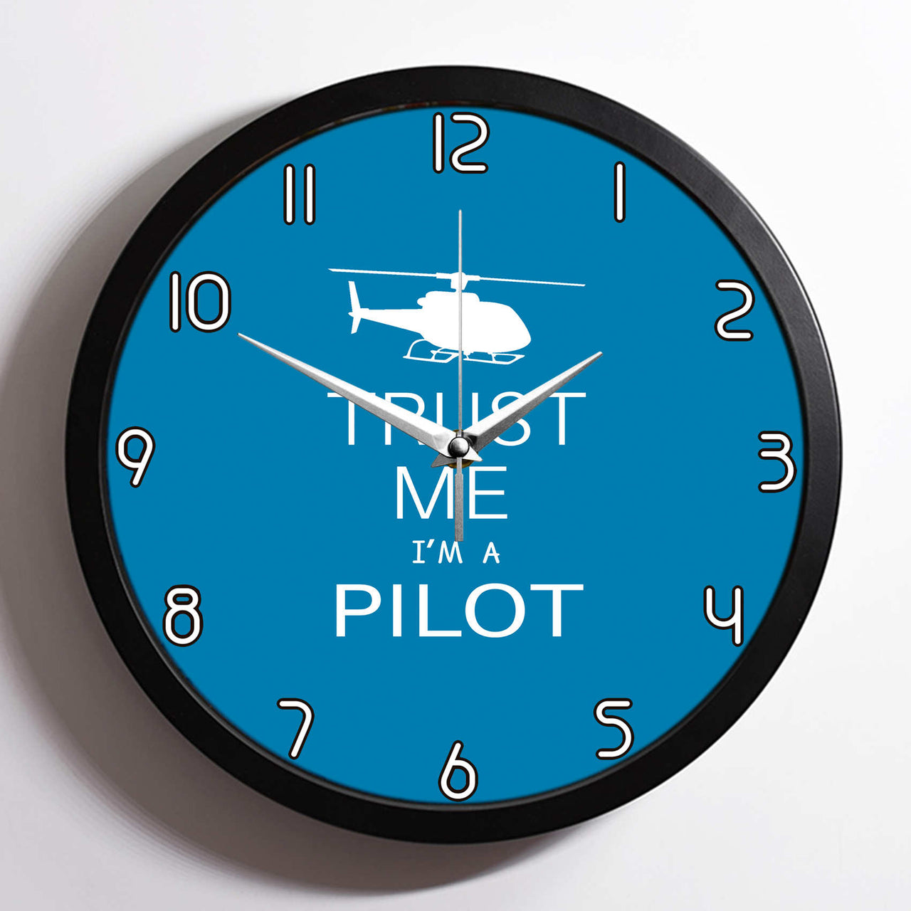 Trust Me I'm a Pilot (Helicopter) Designed Wall Clocks