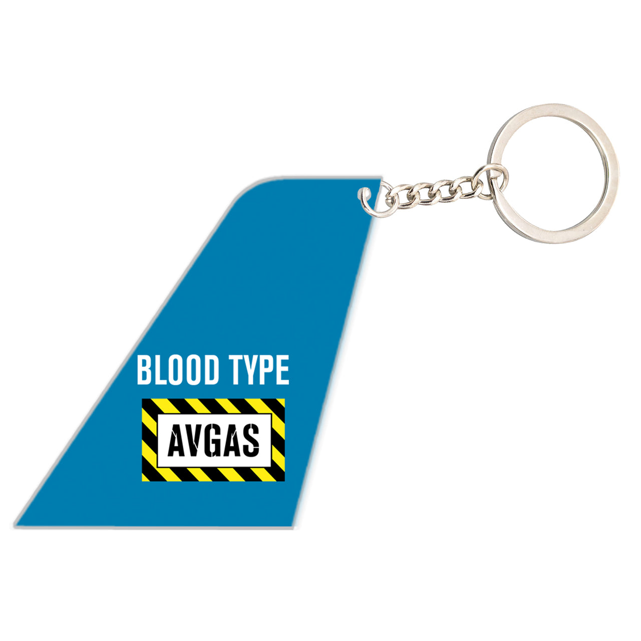 Blood Type AVGAS Designed Tail Key Chains