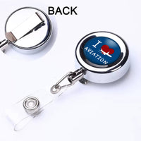 Thumbnail for I Love Aviation Designed Retractable ID Card Badge