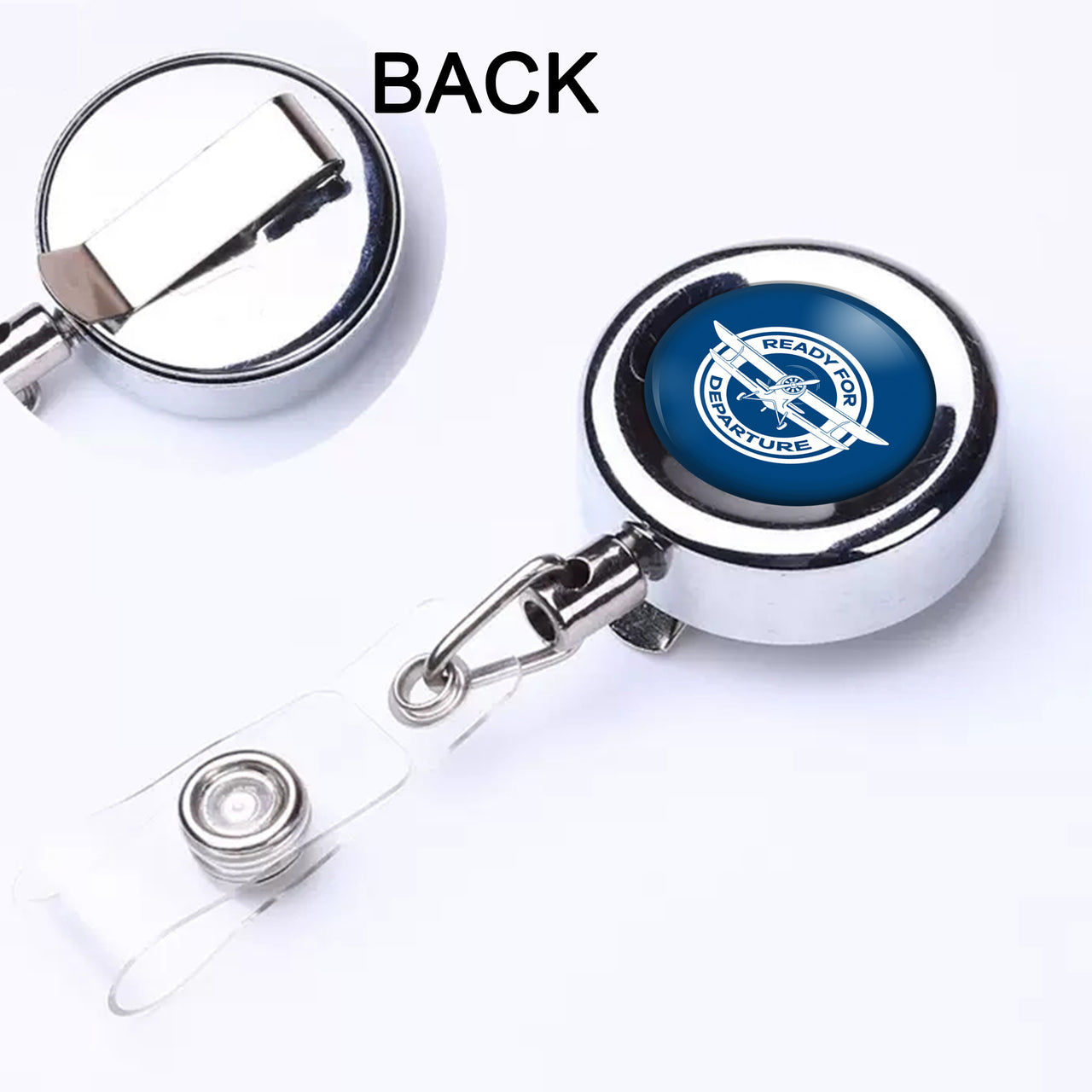 Ready for Departure Designed Retractable ID Card Badge