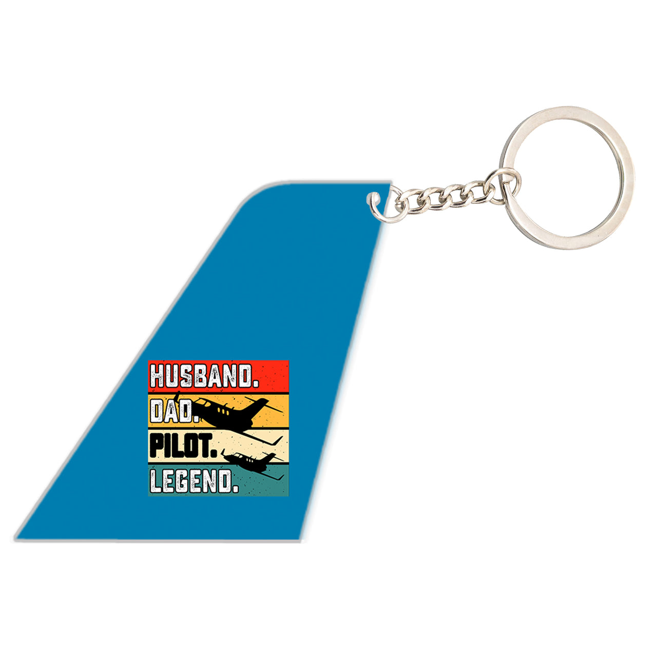 Husband & Dad & Pilot & Legend Designed Tail Key Chains