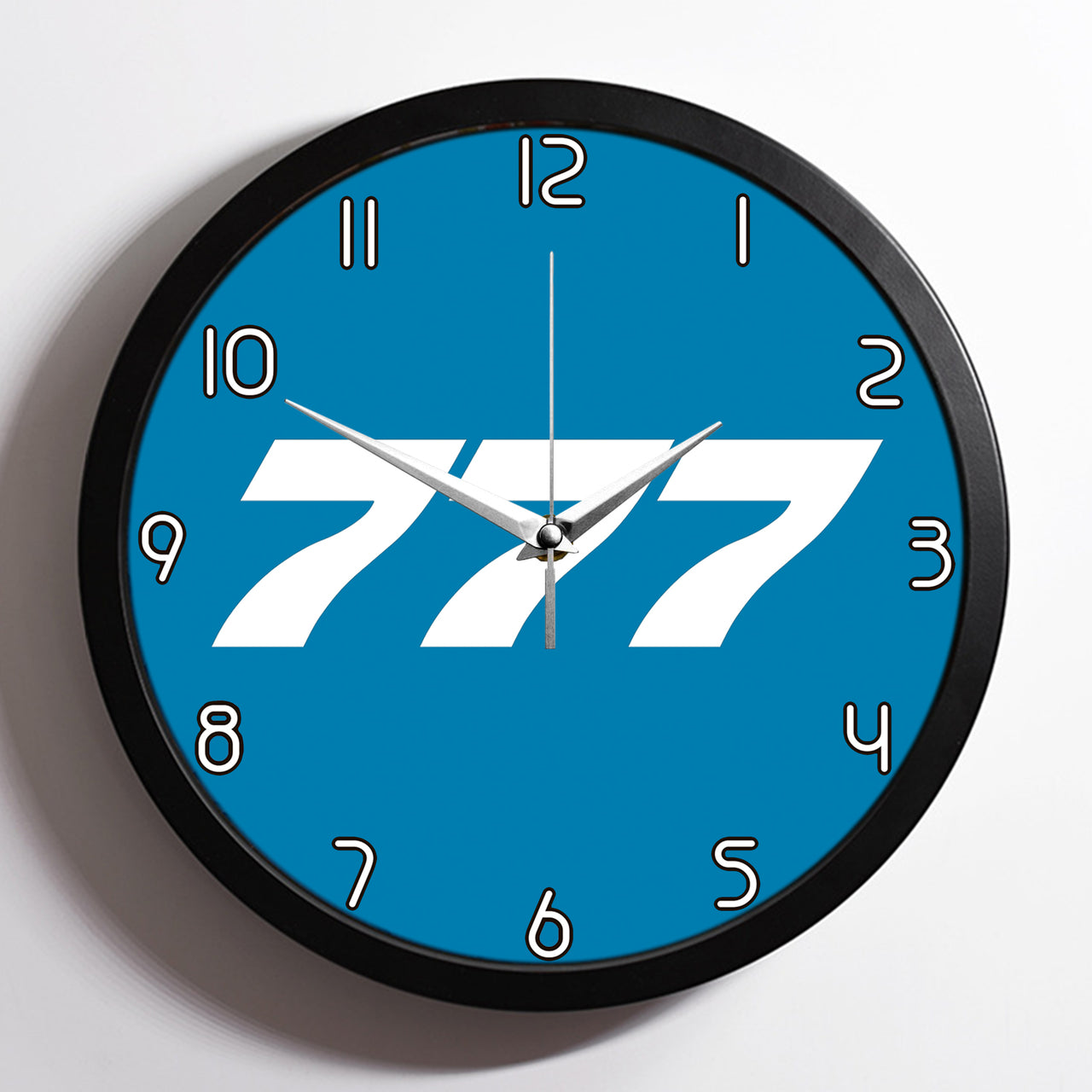 777 Flat Text Designed Wall Clocks