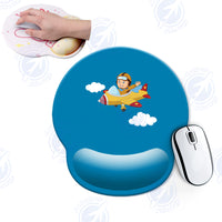 Thumbnail for Cartoon Little Boy Operating Plane Designed Ergonomic Mouse Pads