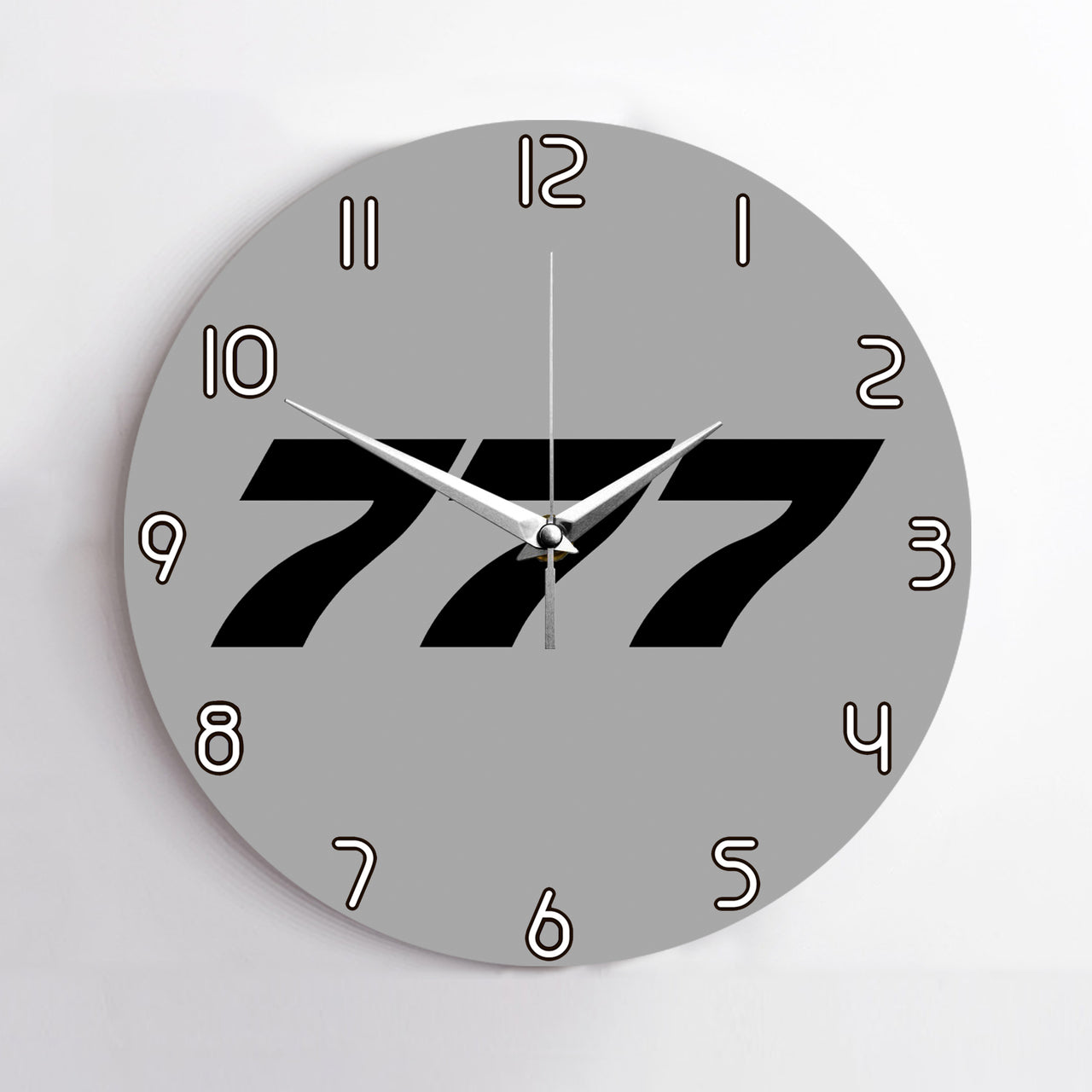 777 Flat Text Designed Wall Clocks
