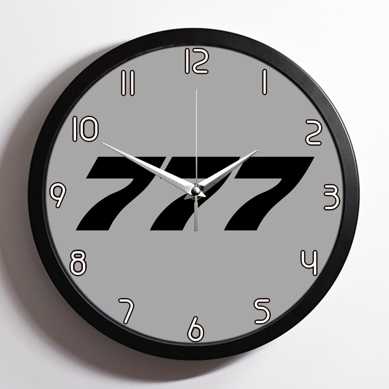 777 Flat Text Designed Wall Clocks