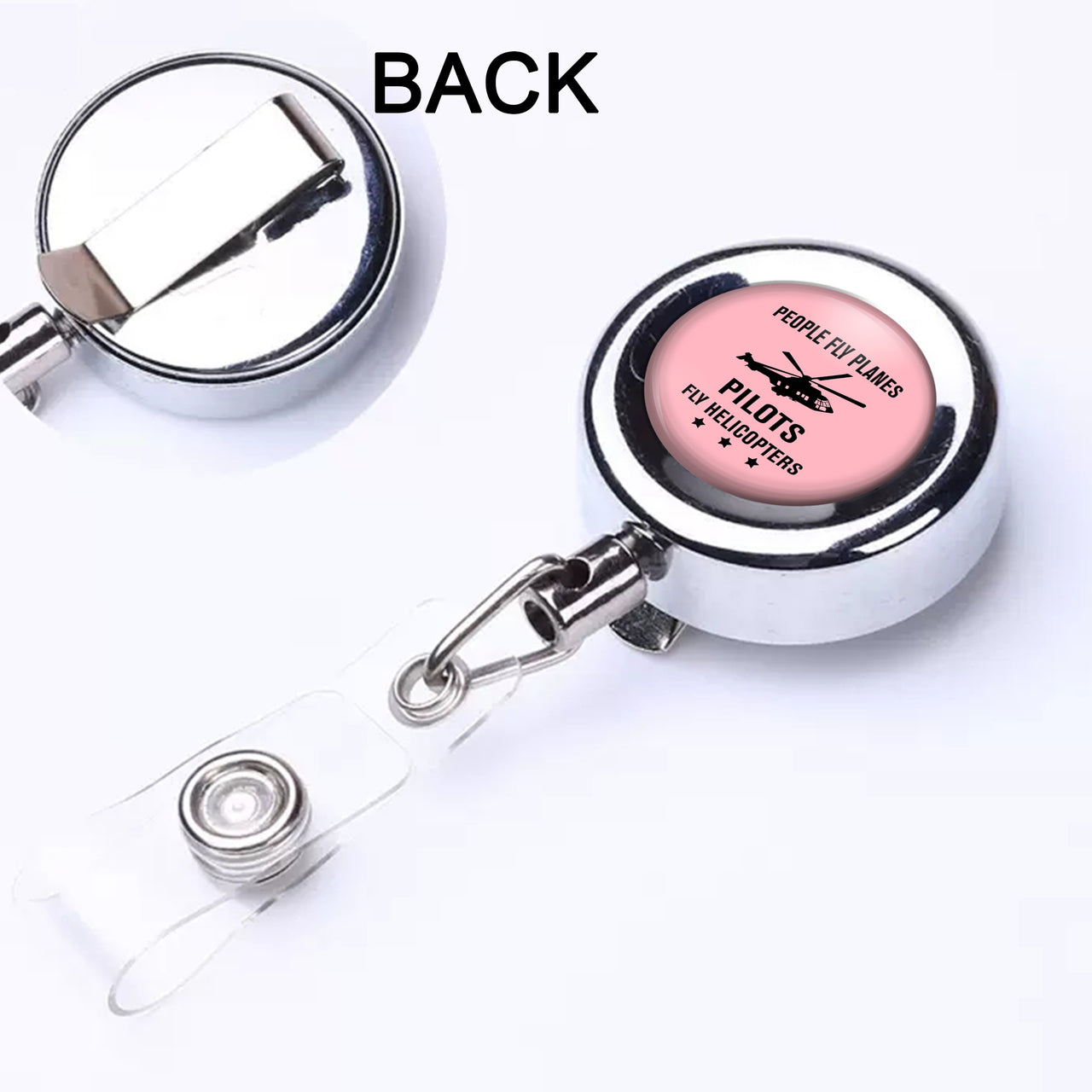 People Fly Planes Pilots Fly Helicopters Designed Retractable ID Card Badge
