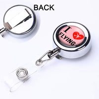 Thumbnail for I Love Flying Designed Retractable ID Card Badge