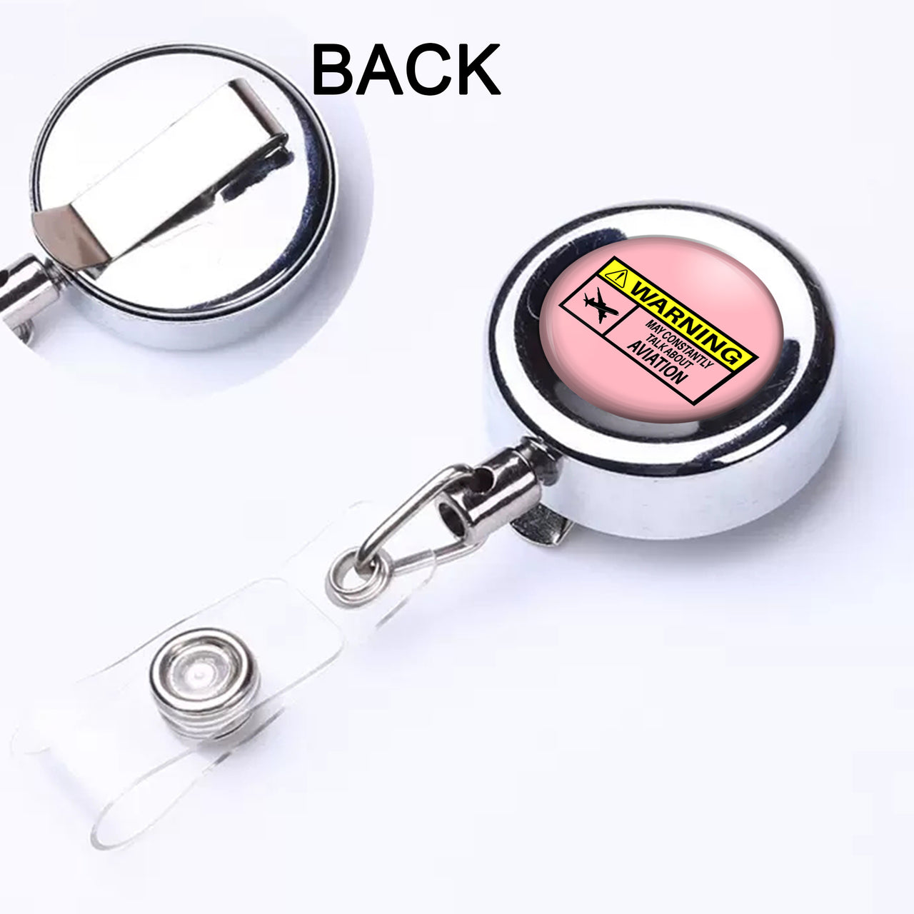 Warning May Constantly Talk About Aviation Designed Retractable ID Card Badge