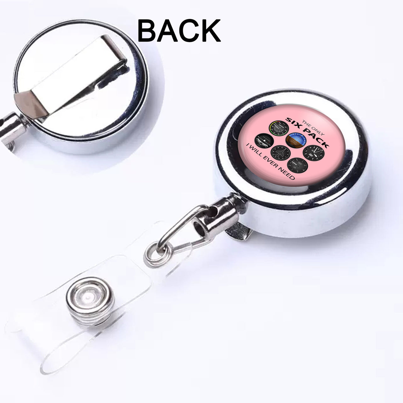 The Only Six Pack I Will Ever Need Designed Retractable ID Card Badge