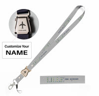 Thumbnail for Lille City Series seat belt lanyard - light gray with name