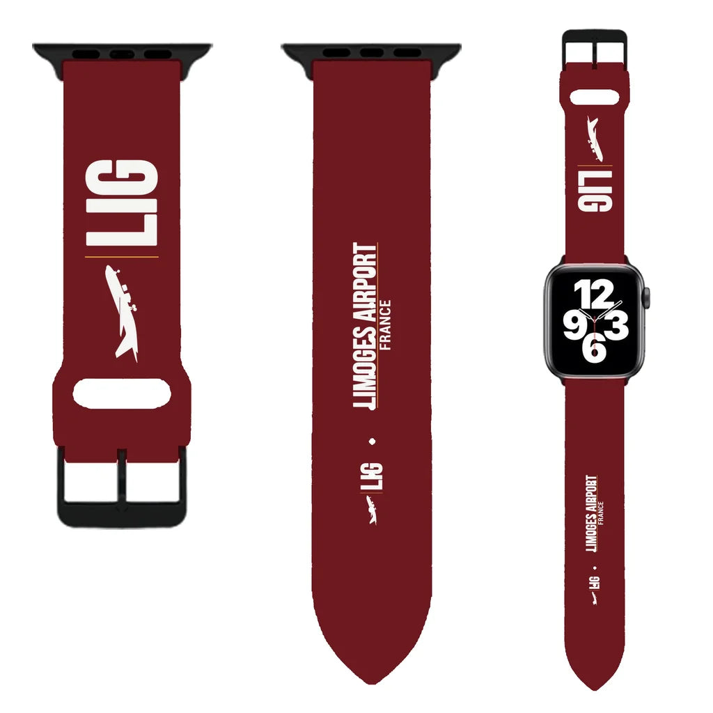 WBV6 | Limoges – Bellegarde Airport LIG | Dark Red (Metal Buckle)