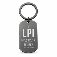 Thumbnail for Linköping City Airport LPI - Key Chain - Original Design - Black