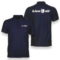 Thumbnail for Lion Air logo on navy blue double side polo t shirt