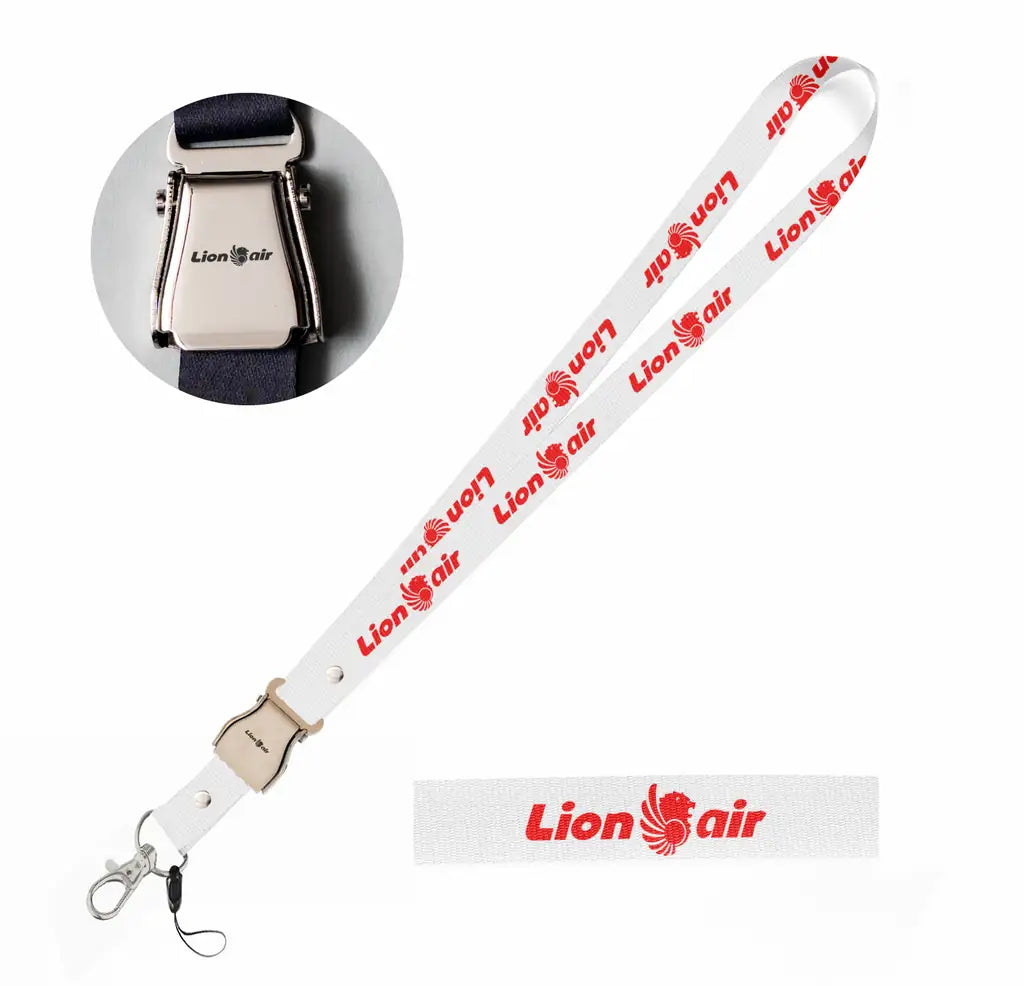 Lion Air seat belt lanyard - white