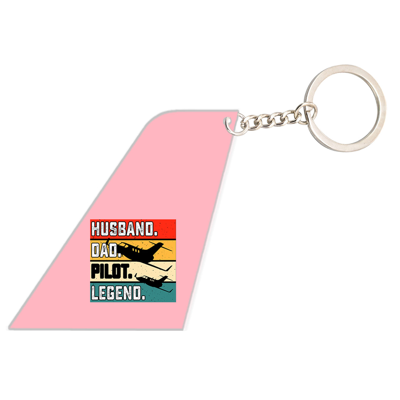 Husband & Dad & Pilot & Legend Designed Tail Key Chains