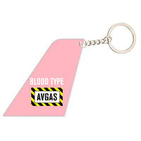 Thumbnail for Blood Type AVGAS Designed Tail Key Chains