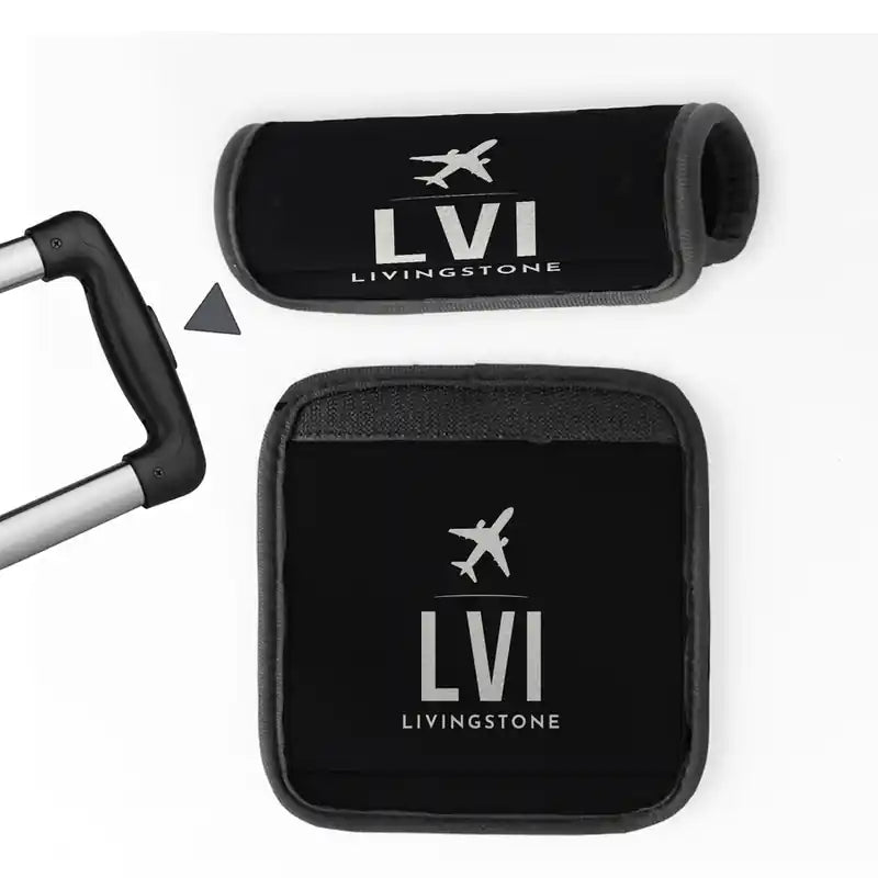 Livingstone Harry Mwanga Nkumbula International Airport (LVI) Luggage Handle Covers - Black