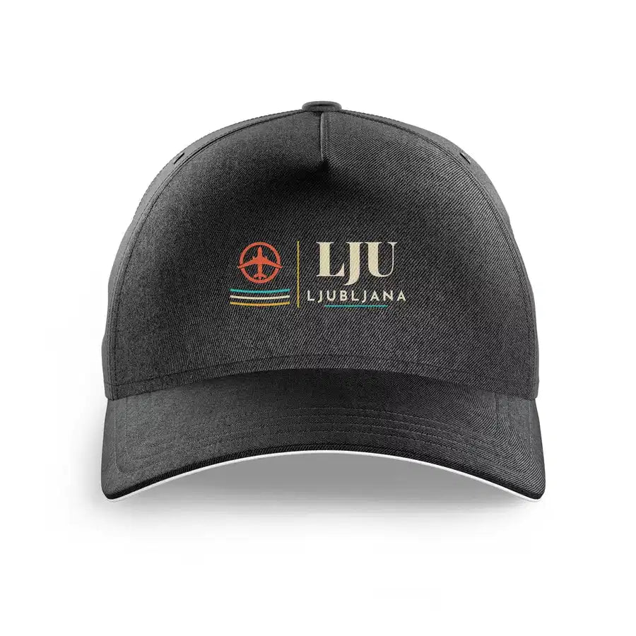 Ljubljana Jože Pučnik Airport (LJU) printed hat - black