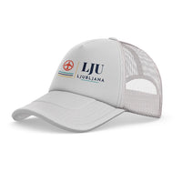 Thumbnail for Ljubljana Jože Pučnik Airport (LJU) trucker cap - white