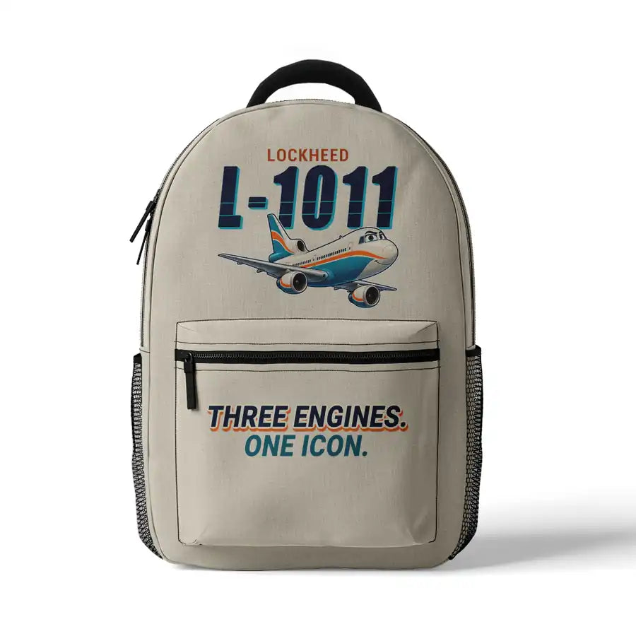 Lockheed L-1011 TriStar - 3D Backpack - Cartoon - Beige