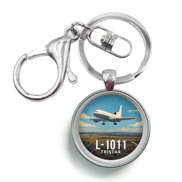 L-1011 TriStar - 3D - Circle Key Chain - Full Print