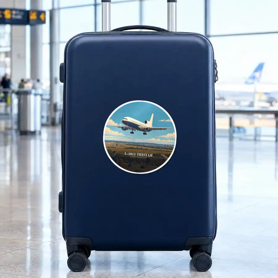L-1011 TriStar - 3D - Circle Sticker - Suitcase