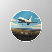 Thumbnail for L-1011 TriStar - 3D + Name - Circle Sticker - Close-up