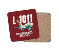 Thumbnail for L-1011 TriStar - Cartoon - Coaster - Dark Red