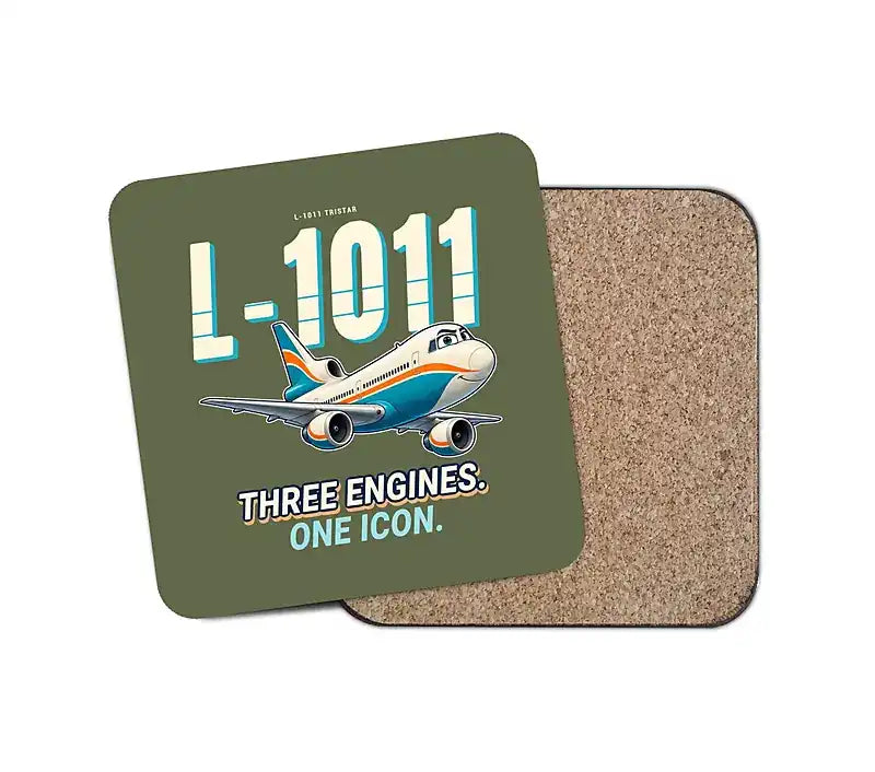 L-1011 TriStar - Cartoon - Coaster - Green Army