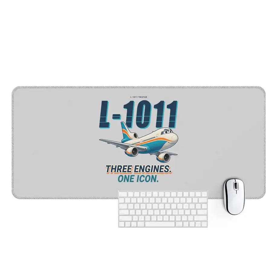 L-1011 TriStar - Cartoon - Desk Mat - Light Gray