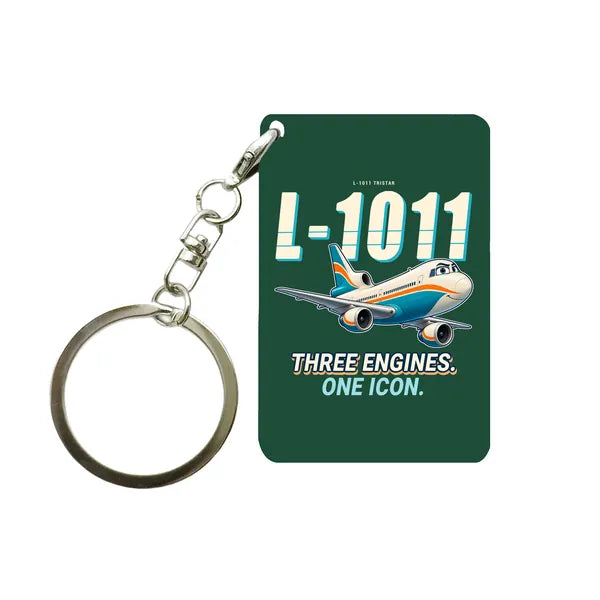 L-1011 TriStar - Cartoon - Key Chain - Dark Green