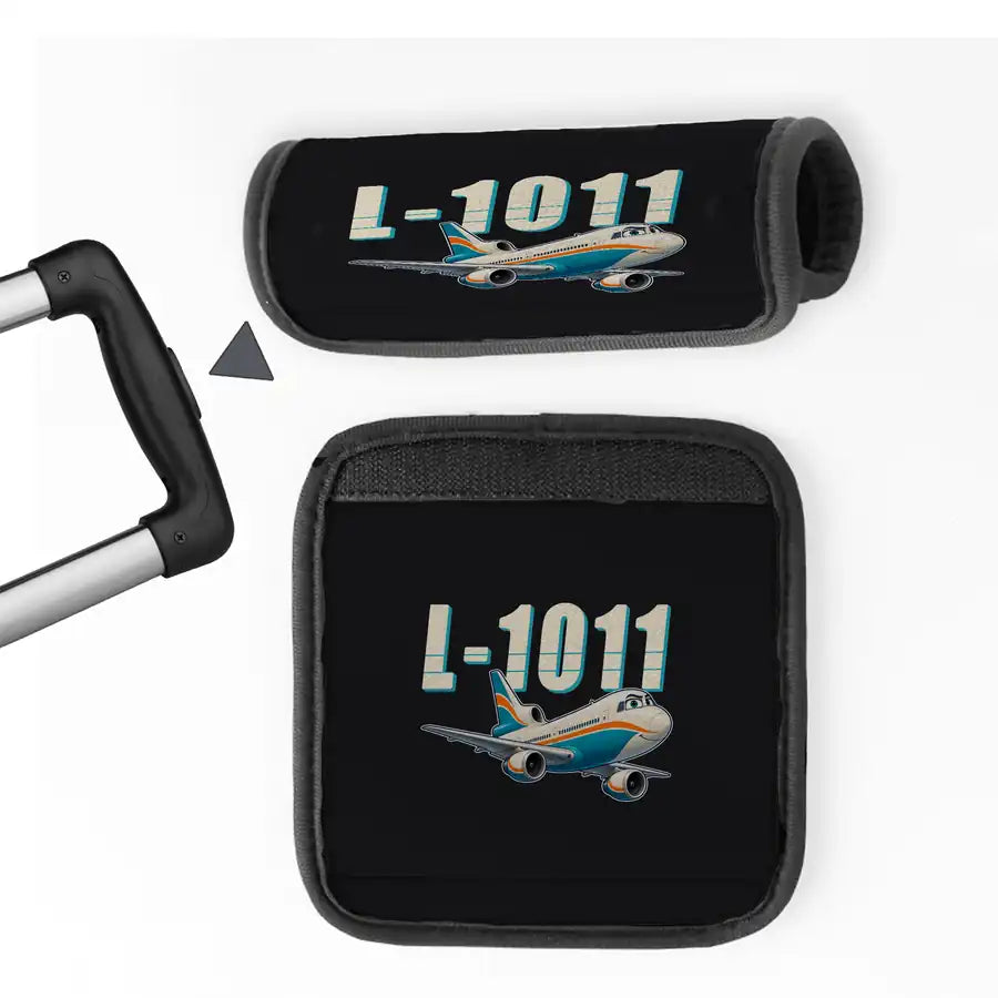 L-1011 TriStar - Cartoon - Luggage Handle Cover - Black