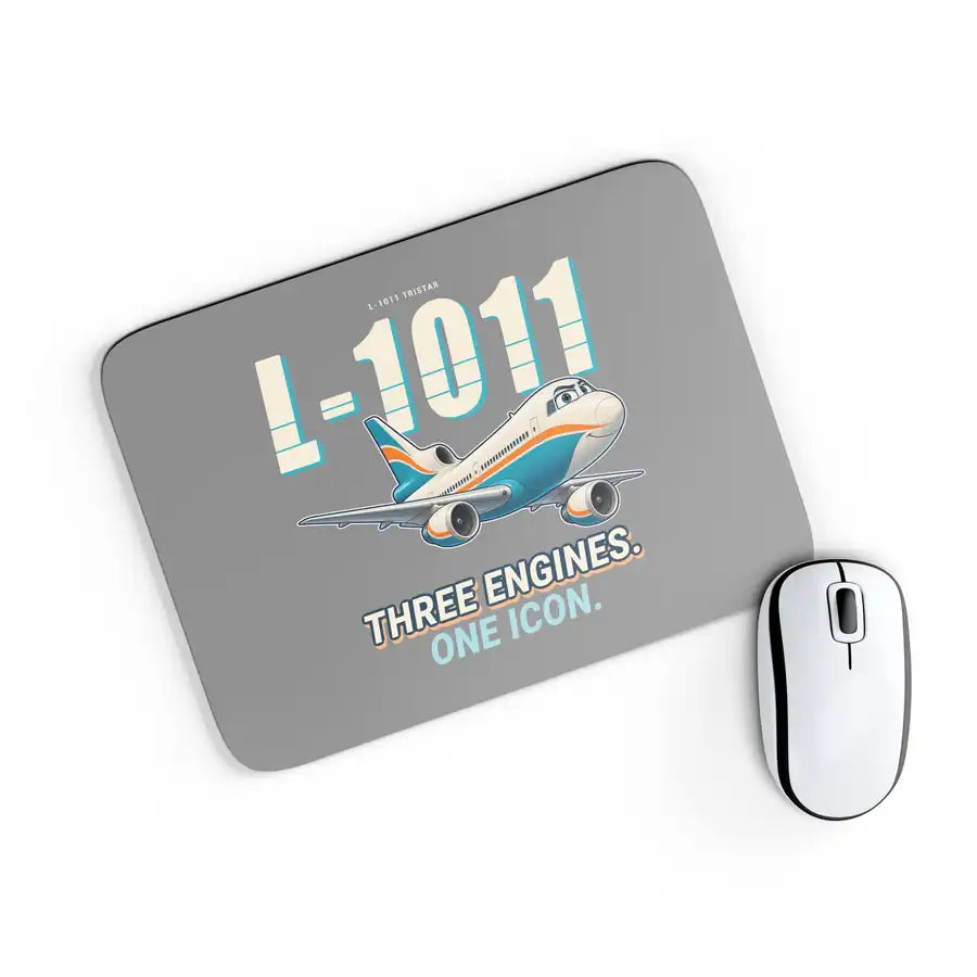L-1011 TriStar - Cartoon - Mouse Pad - Gray