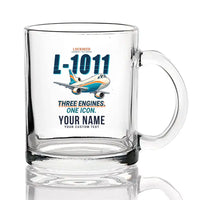 Thumbnail for L-1011 TriStar - Cartoon + Name - Coffee & Tea Glass