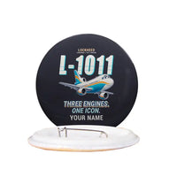 Thumbnail for L-1011 TriStar - Cartoon + Name - Pin - Black