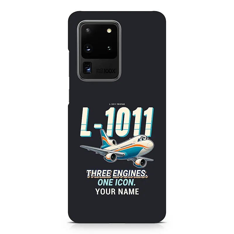 L-1011 TriStar - Cartoon + Name - Samsung Case - Black
