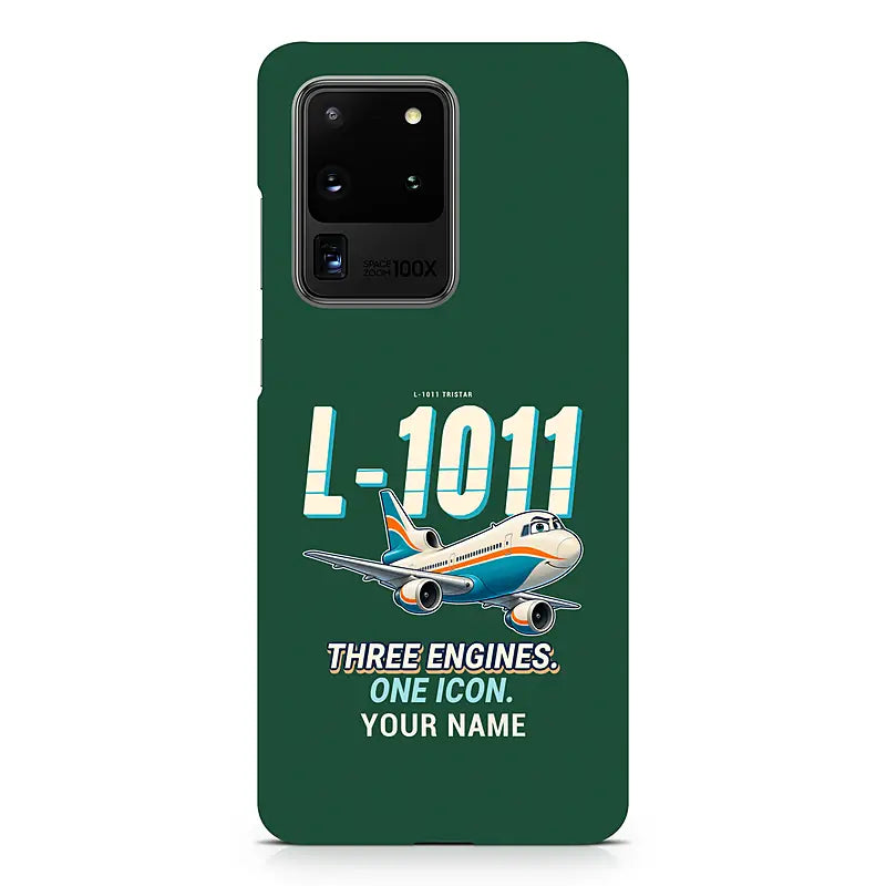 L-1011 TriStar - Cartoon + Name - Samsung Case - Dark Green