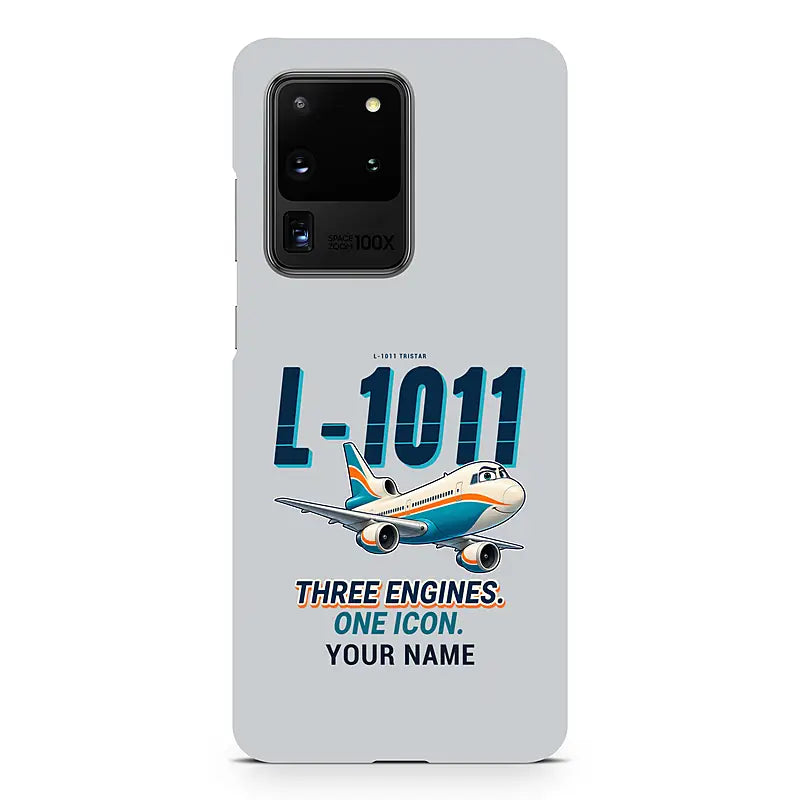 L-1011 TriStar - Cartoon + Name - Samsung Case - Light Gray
