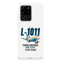 Thumbnail for L-1011 TriStar - Cartoon + Name - Samsung Case - White