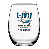 Thumbnail for L-1011 TriStar - Cartoon + Name - Water & Drink Glass