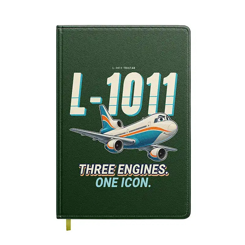 L-1011 TriStar - Cartoon - Notebook - Dark Green