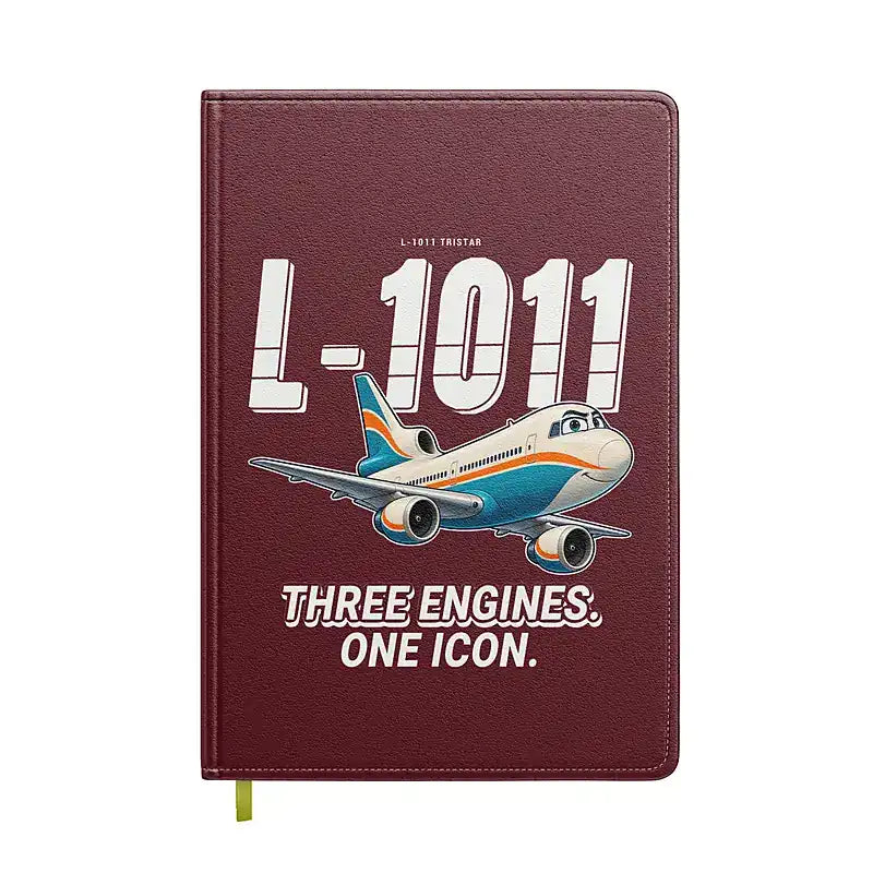 L-1011 TriStar - Cartoon - Notebook - Dark Red
